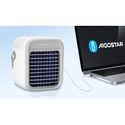 Aigostar - Portable air cooler 8W/5V white