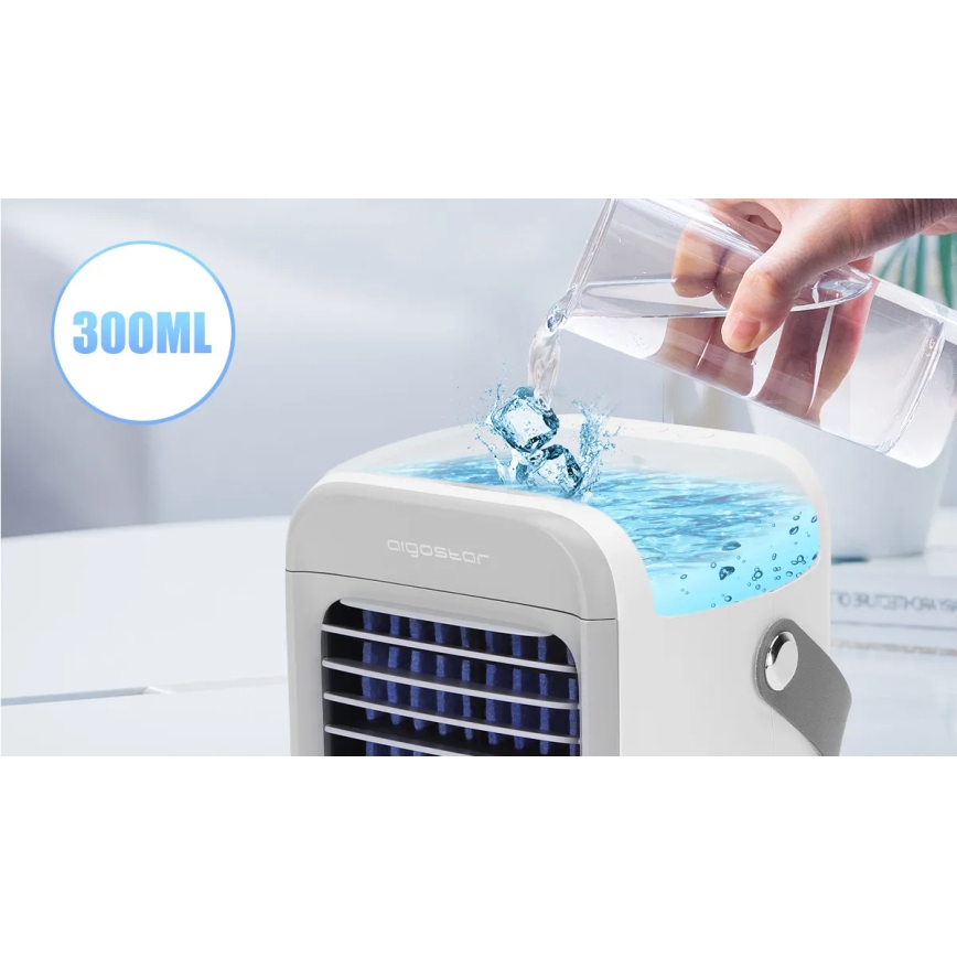 Aigostar - Portable air cooler 8W/5V white