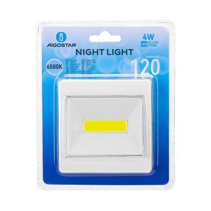 Aigostar - Portable LED Night Light LED/3xAAA 6500K