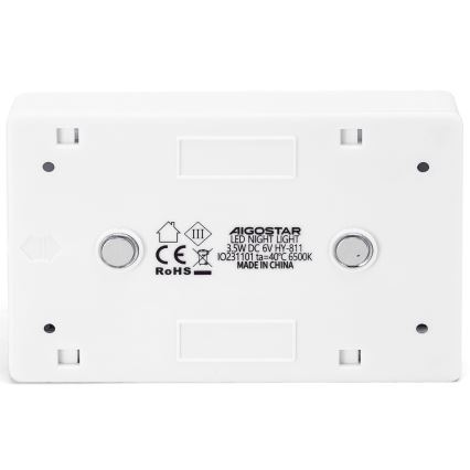 Aigostar - Portable LED Night Light LED/4xAAA 6500K