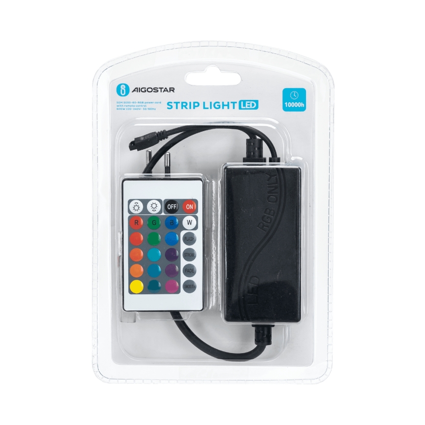 Aigostar - Power cable for LED RGB strip 600W/230V with remote control