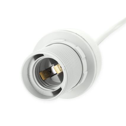 Aigostar - Power cable with 1x E27 socket, 60W/250V, white