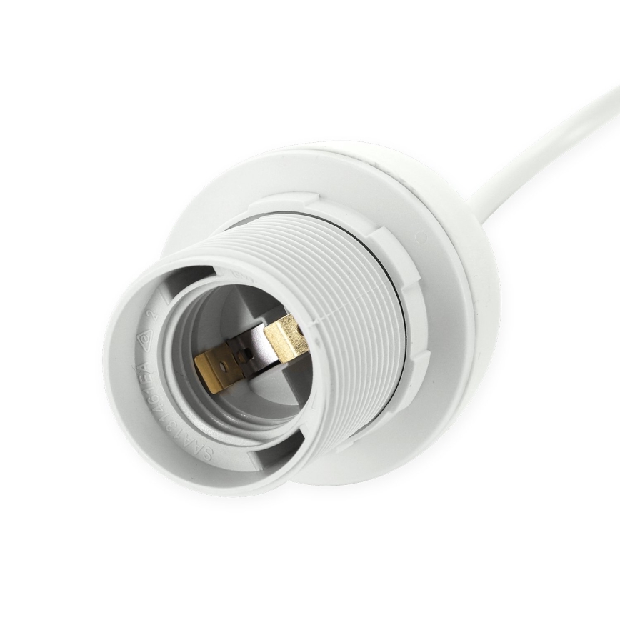 Aigostar - Power cable with 1x E27 socket, 60W/250V, white