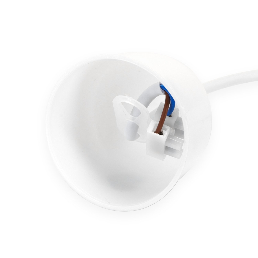 Aigostar - Power cable with 1x E27 socket, 60W/250V, white