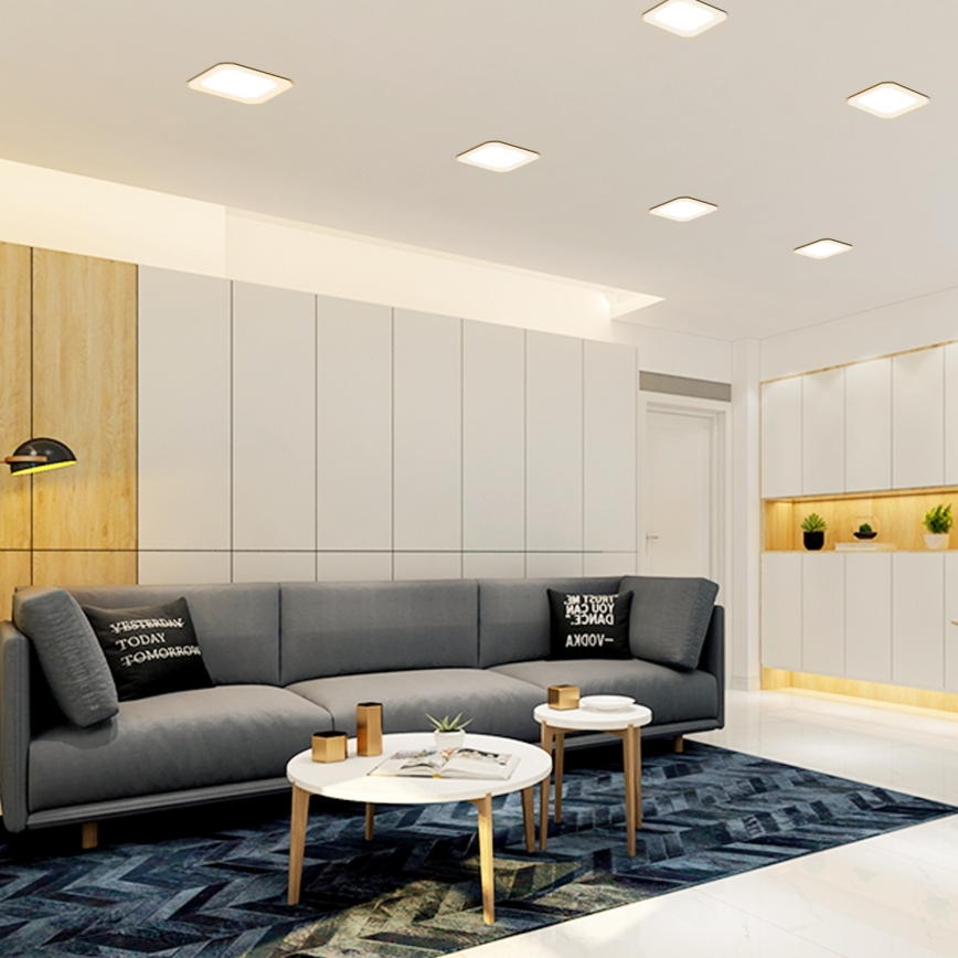 Aigostar - Recessed LED Ceiling Light 9W/230V 4000K 14.5x14.5 cm White