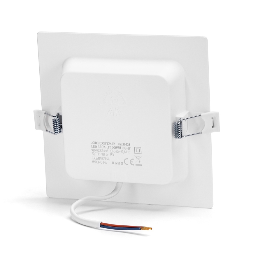 Aigostar - Recessed LED Ceiling Light 9W/230V 4000K 14.5x14.5 cm White