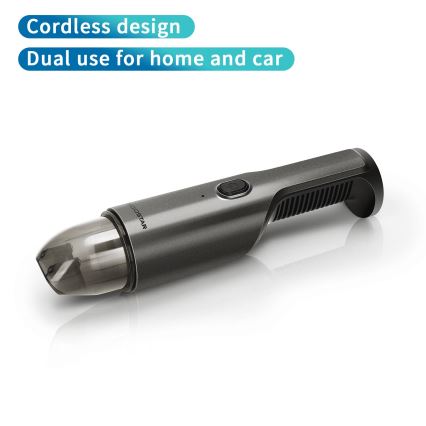 Aigostar - Rechargeable handheld vacuum cleaner 70W/7,4V chrome