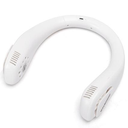 Aigostar - Rechargeable neck fan 4W/5V 2000mAh white