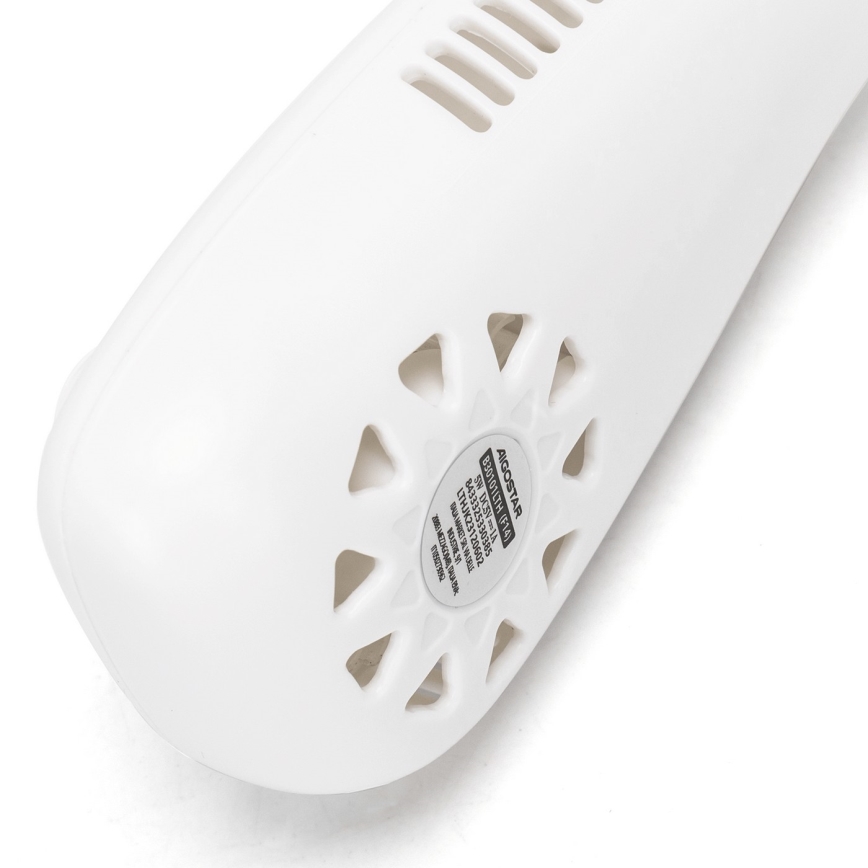Aigostar - Rechargeable neck fan 4W/5V 2000mAh white