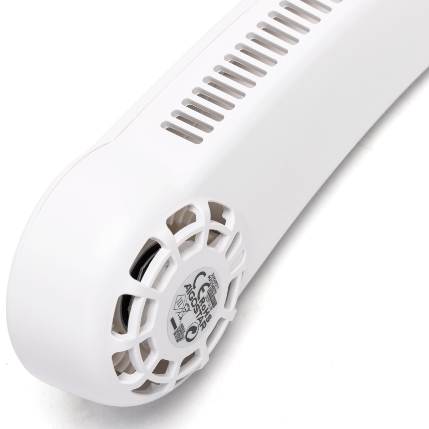 Aigostar - Rechargeable neck fan 4W/5V 2000mAh white
