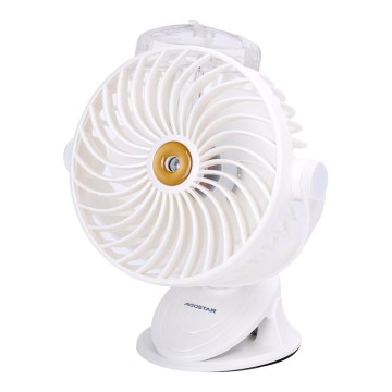 Aigostar - Rechargeable pocket fan 2W/5V 2400mAh USB white