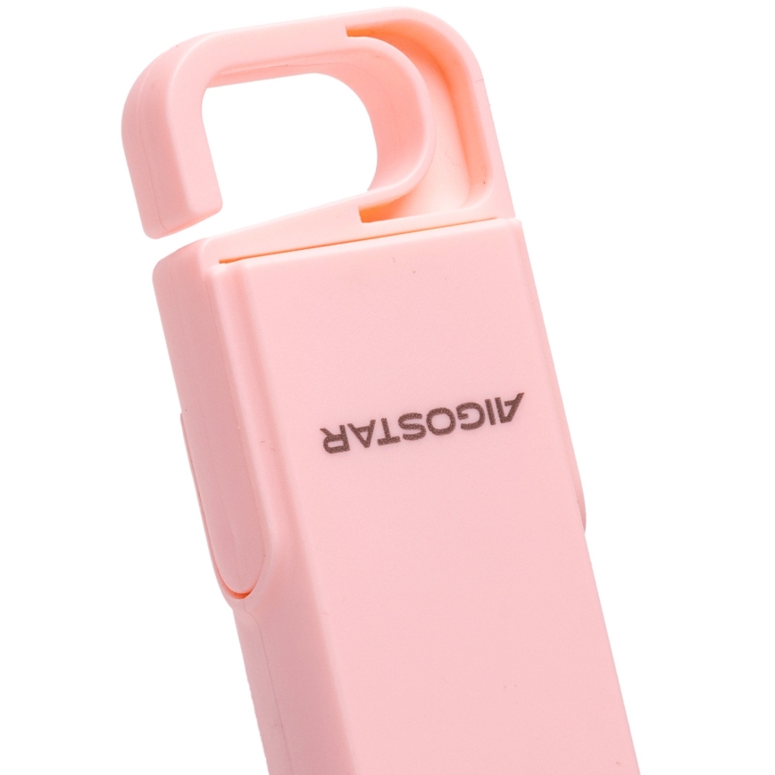 Aigostar - Rechargeable pocket fan 4,5W/3,7V 1200mAh USB pink