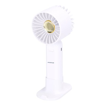 Aigostar - Rechargeable pocket fan 4W/5V 500mAh USB white