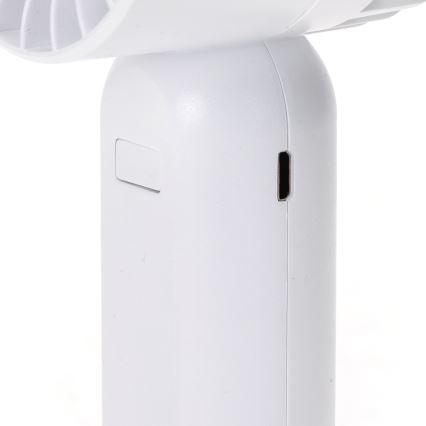 Aigostar - Rechargeable pocket fan 4W/5V 500mAh USB white