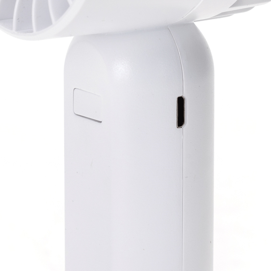 Aigostar - Rechargeable pocket fan 4W/5V 500mAh USB white