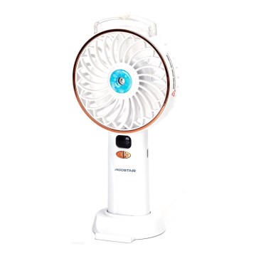 Aigostar - Rechargeable pocket fan 5W/5V 2400mAh USB white