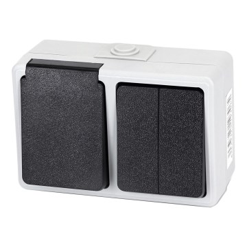 Aigostar - Residential AC switch with socket, 250V/16A, IP54