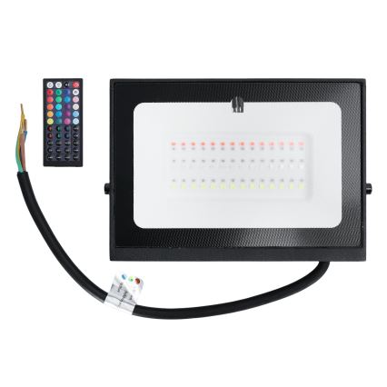 Aigostar - Dimmable RGB LED Floodlight 30W/230V IP65 + Remote Control