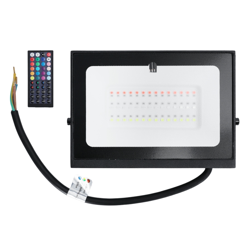 Aigostar - Dimmable RGB LED Floodlight 30W/230V IP65 + Remote Control