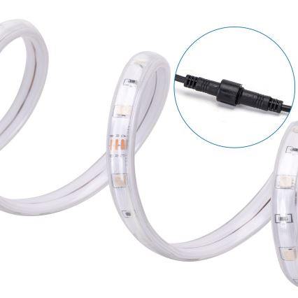 Aigostar - Dimmable RGB Solar LED Strip LED/1.6W/3.2V 3+2m IP65 1800 mAh + Remote Control