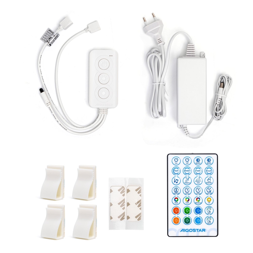 Aigostar - RGBW Dimmable LED Strip/48W/12V 2x7.5 m Wi-Fi