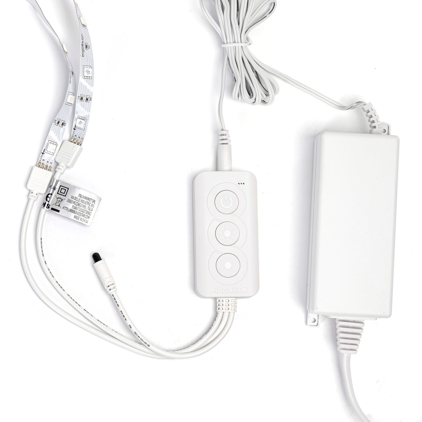 Aigostar - RGBW Dimmable LED Strip/48W/12V 2x7.5 m Wi-Fi