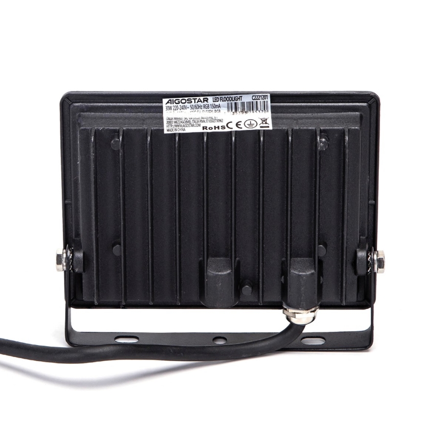 Aigostar - RGBW Dimmable LED Floodlight, 30W, 230V, IP65 + Remote Control