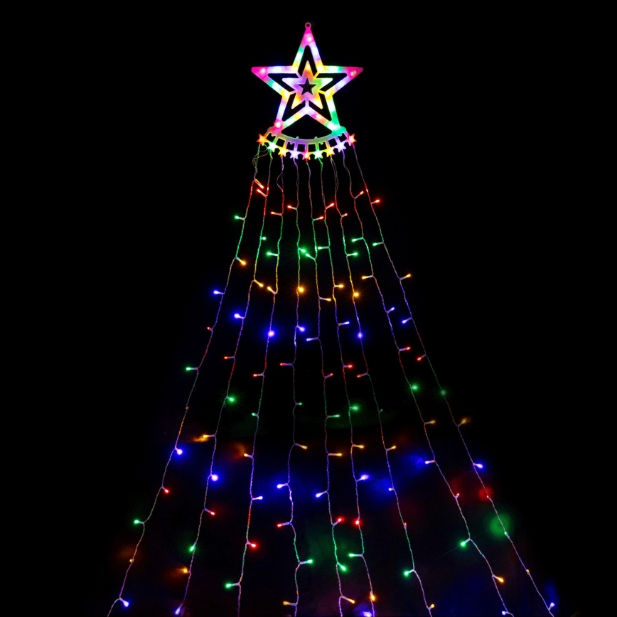 Aigostar - LED Outdoor Christmas Decoration, 206 LEDs, 2 m, IP44, Multicolor