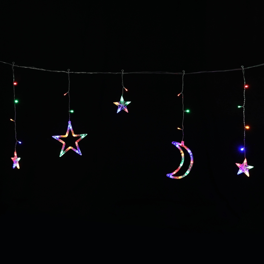 Aigostar - LED Solar Christmas String Lights 120 LEDs / 8 functions, 3 x 0.6 m, 500 mAh, IP65, multicolor