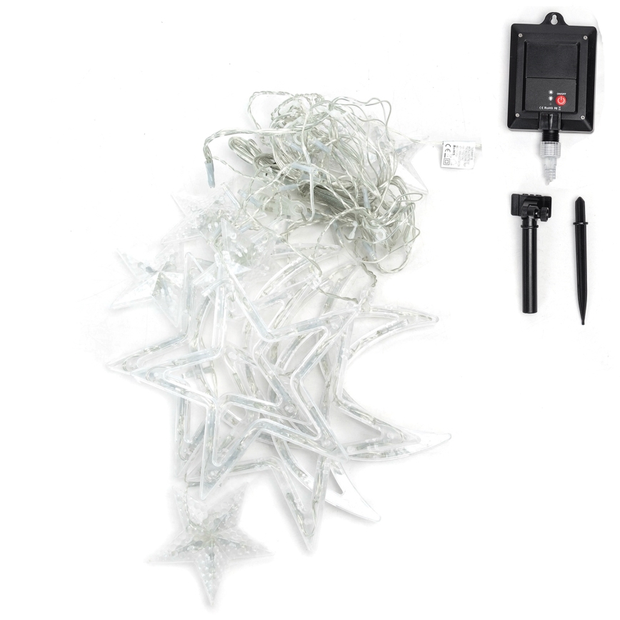 Aigostar - LED Solar Christmas String Lights 120 LEDs / 8 functions, 3 x 0.6 m, 500 mAh, IP65, multicolor