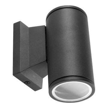 Aigostar - Round black outdoor wall light 1xGU10/230V IP65