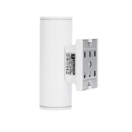 Aigostar - Round white outdoor wall light 2xGU10/230V IP65