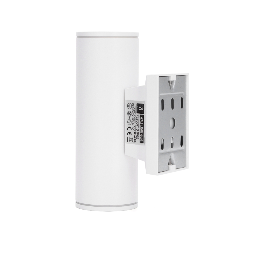 Aigostar - Round white outdoor wall light 2xGU10/230V IP65