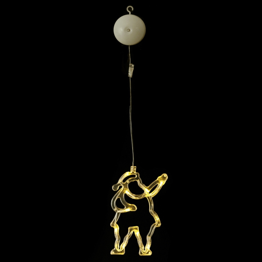 Aigostar - Santa Claus LED Christmas Decoration 10xLED/3xAAA 20 cm