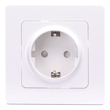 Aigostar - SCHUKO 250V wall socket with frame, white