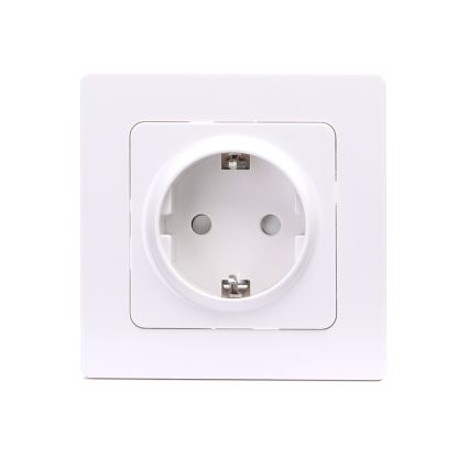 Aigostar - SCHUKO 250V wall socket with frame, white