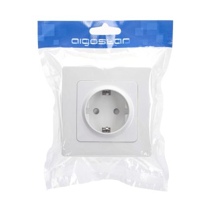 Aigostar - SCHUKO 250V wall socket with frame, white