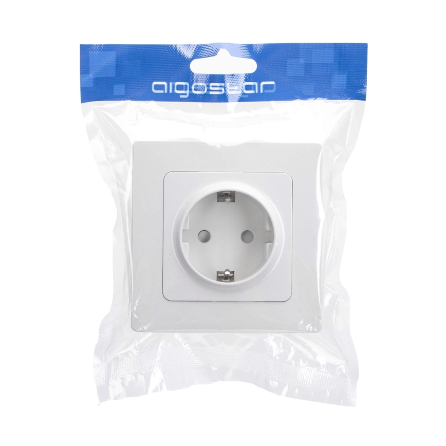 Aigostar - SCHUKO 250V wall socket with frame, white