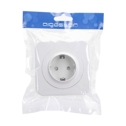 Aigostar - SCHUKO 250V wall socket with frame, white