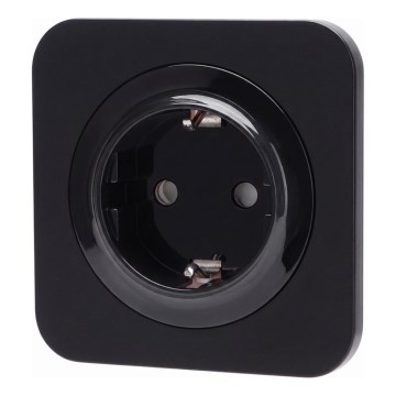 Aigostar - Schuko Wall Socket with Faceplate 250V/16A, Black