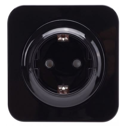 Aigostar - Schuko Wall Socket with Faceplate 250V/16A, Black