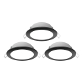 Aigostar - SET 3x LED Outdoor recessed light LED/4,8W/230V 6500K IP65 black
