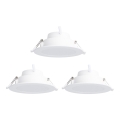 Aigostar - SET 3x LED RGBW Dimmable recessed light MESH LED/9W/230V 2700K-6500K d. 14,5cm