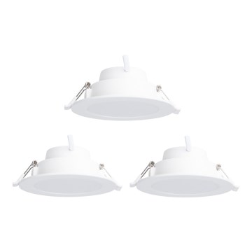 Aigostar - SET 3x LED RGBW Dimmable recessed light MESH LED/9W/230V 2700K-6500K d. 14,5cm
