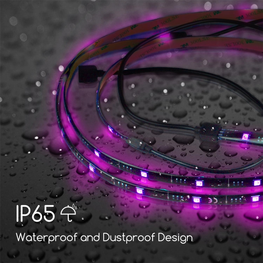 Aigostar - SET 4x LED RGB Dimmable strip 0,5m LED/2,5W/5V IP65 + RC