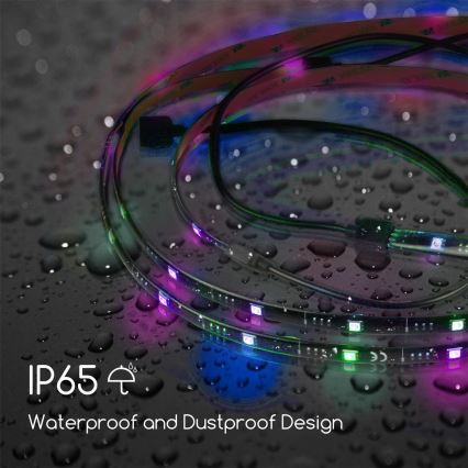 Aigostar - SET 4x LED RGB Dimmable strip 0,5m LED/2,5W/5V IP65 + RC