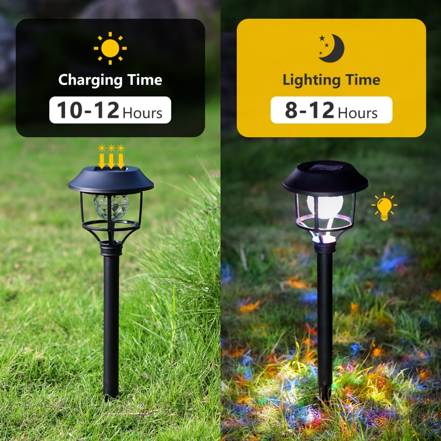 Aigostar - SET 4x LED RGB Solar lamp LED/0,2W/2V 40 mAh IP44