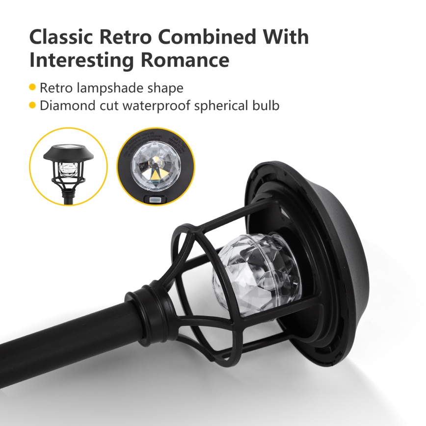 Aigostar - SET 4x LED RGB Solar lamp LED/0,2W/2V 40 mAh IP44