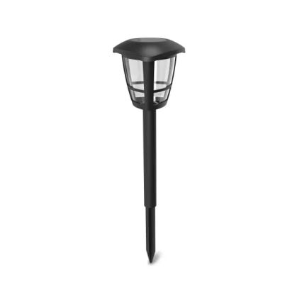 Aigostar - Pack of 12 LED solar lights LED/0.06W/2V 33.8 cm 6500K 100 mAh IP44 black