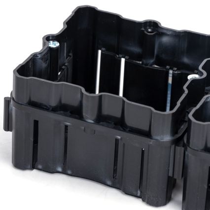 Aigostar - Set of 2 mounting boxes for recessed installation, black